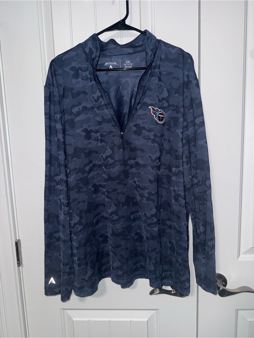 Antigua Navy Camo Quarter Zip NFL Tennessee Titans Pullover